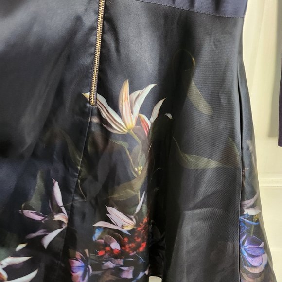 Ted Baker Dominaa Dress Floral Long Sleeve Dress Ted Size 2 ,US Size 6 - Picture 8 of 13